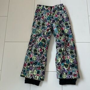 Obermeyer snow pants girls button insulated 8